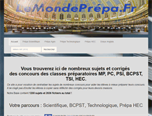 Tablet Screenshot of lemondeprepa.fr